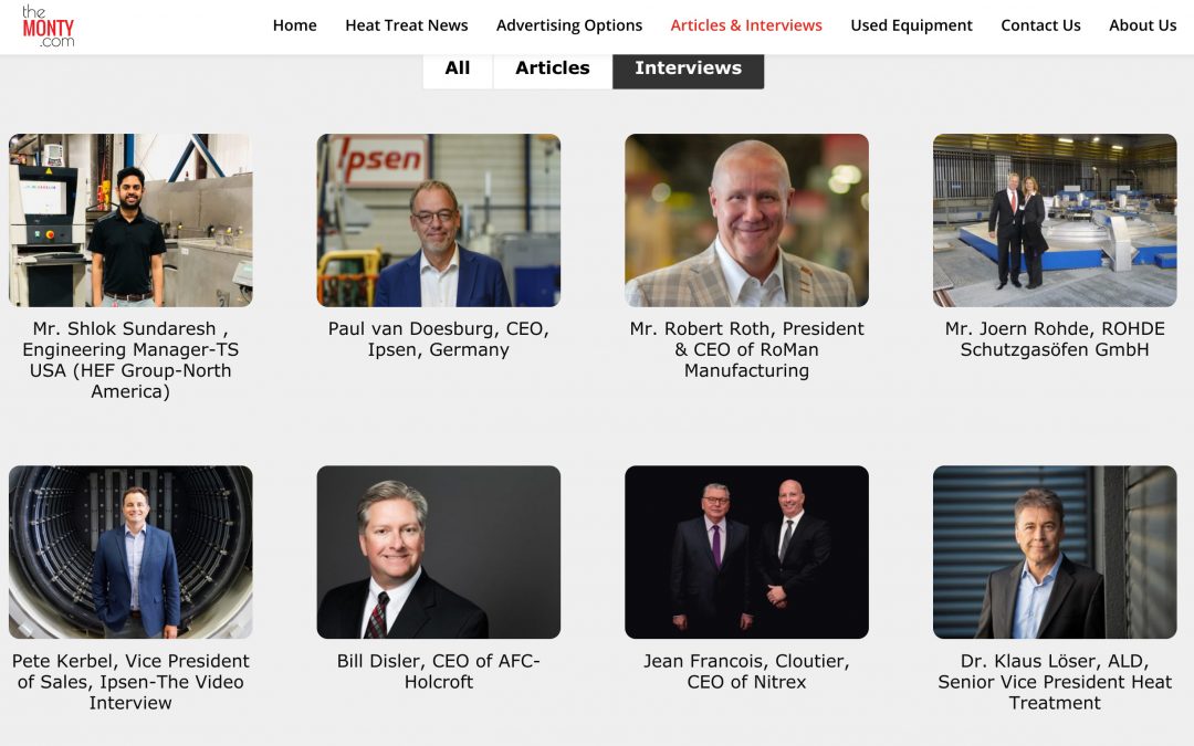 Heat Treatment Interviews-Boy Do We Have Interviews!