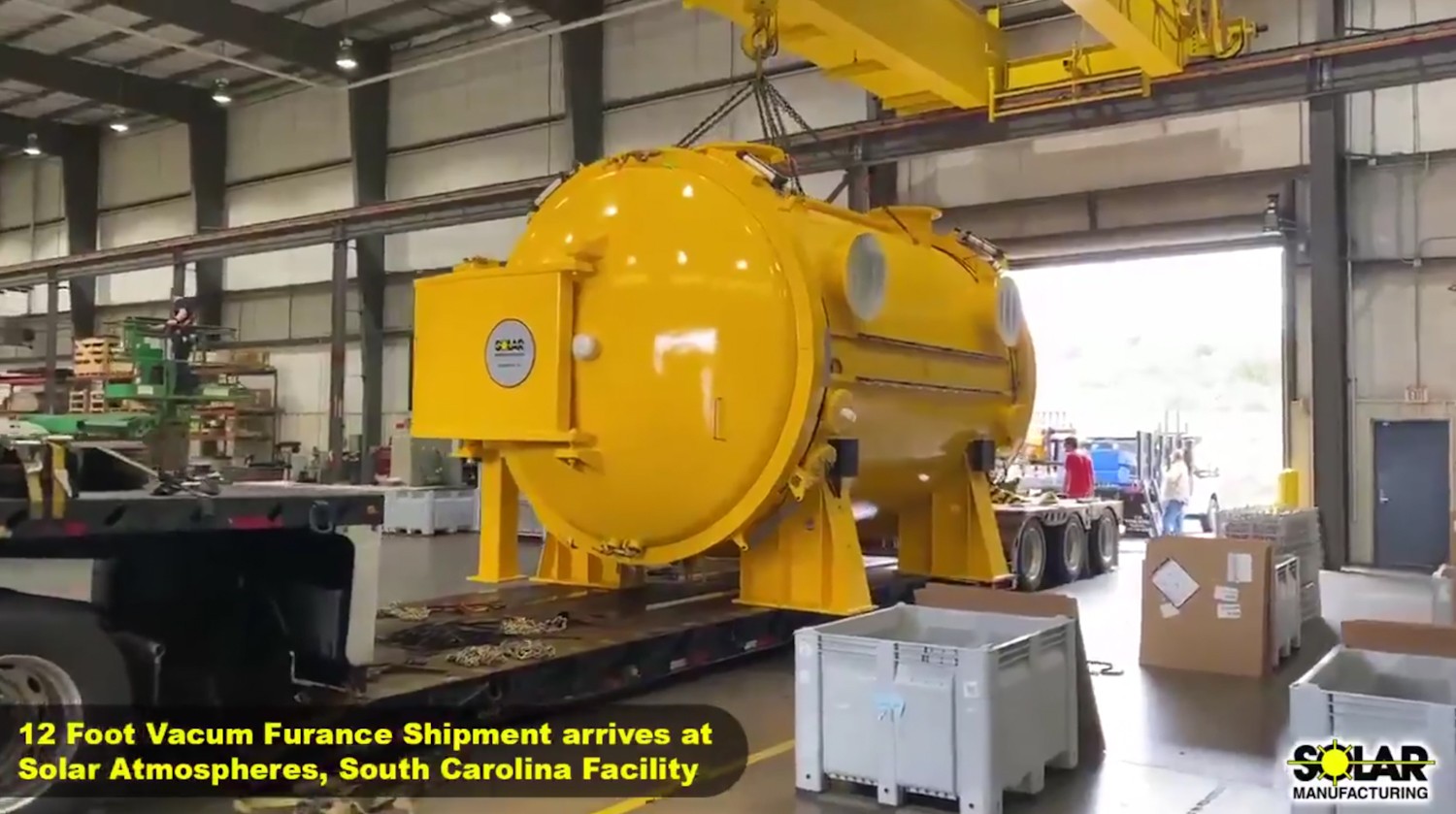 Solar Atmospheres in South Carolina Receives 12 Foot Horizontal, Car Bottom-loading Vacuum Furnace