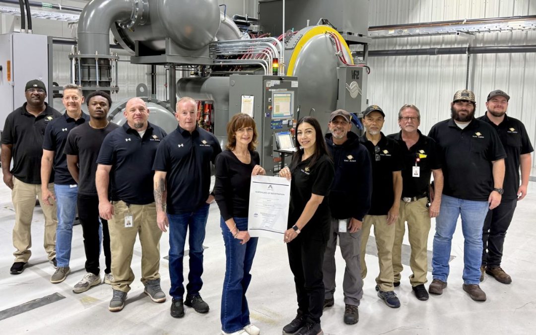 South Carolina Vacuum Heat Treat Facility Achieves AS9100 Certification